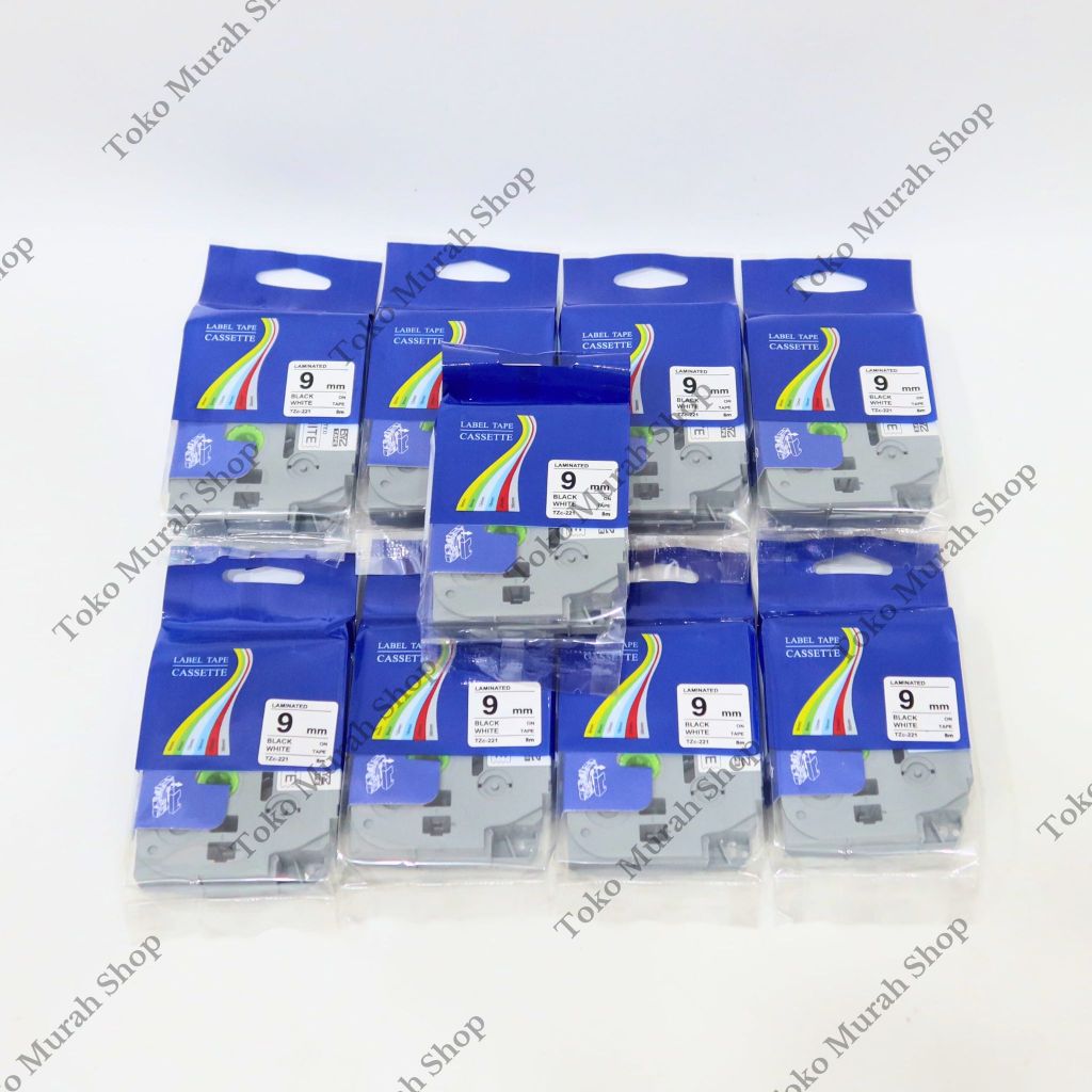 

Pita Label Tape For Printer Brother 9mm Black Ink White Printer Label TZc-221