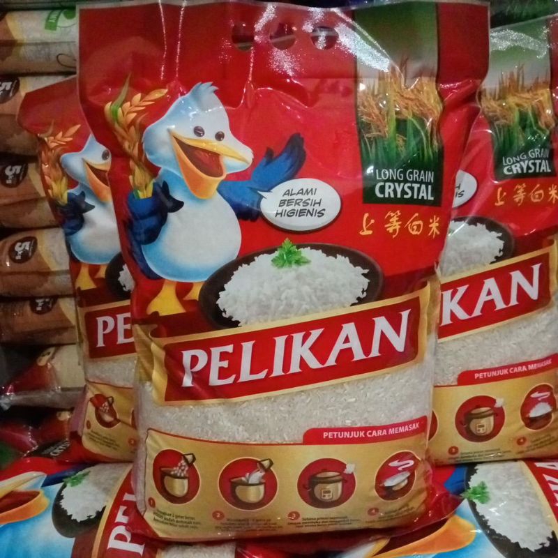 

BERAS Merk PELIKAN 10kg ( 5Kg x 2pc)