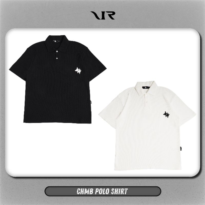 POLO SHIRT CHAMBREDELAVAIN CHMB AMMR BLACK • BROKEN WHITE