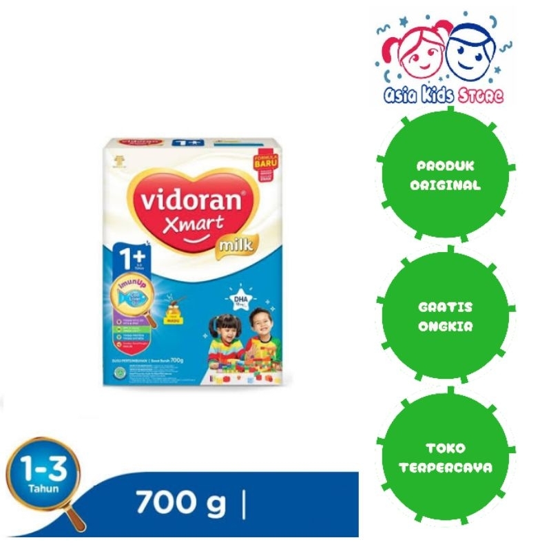 Susu vidoran smart / Susu vidoran xmart milk 1+ / Susu vidoran smart 1-3 tahun Rasa Madu 700gr