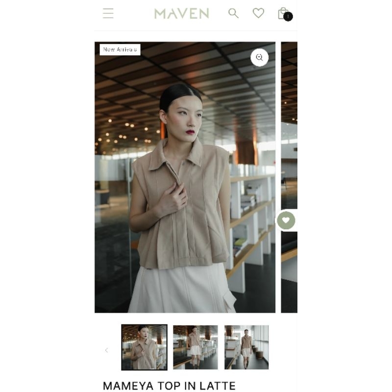 PRELOVED Maven Mameya top warna latte