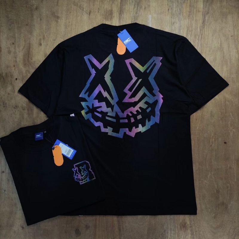 KAOS RICKY IS CLOWN RIC SMILE GRADIENT HOLOGRAM BLACK PREMIUM FULLTAG