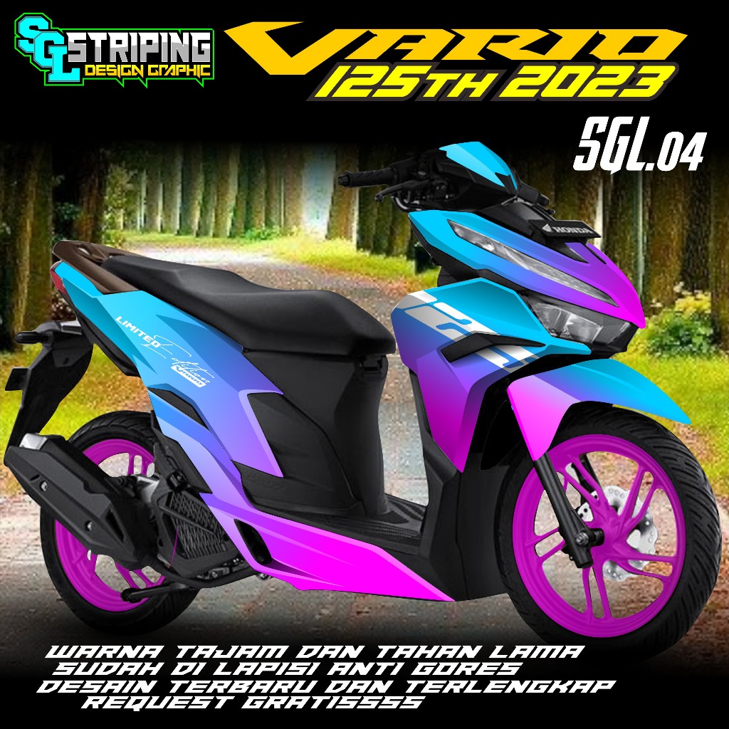 DECAL VARIO 125 NEW 2022 STIKER DECAL VARIO 125 NEW BEBAS CUSTOM NAMA SGL.04