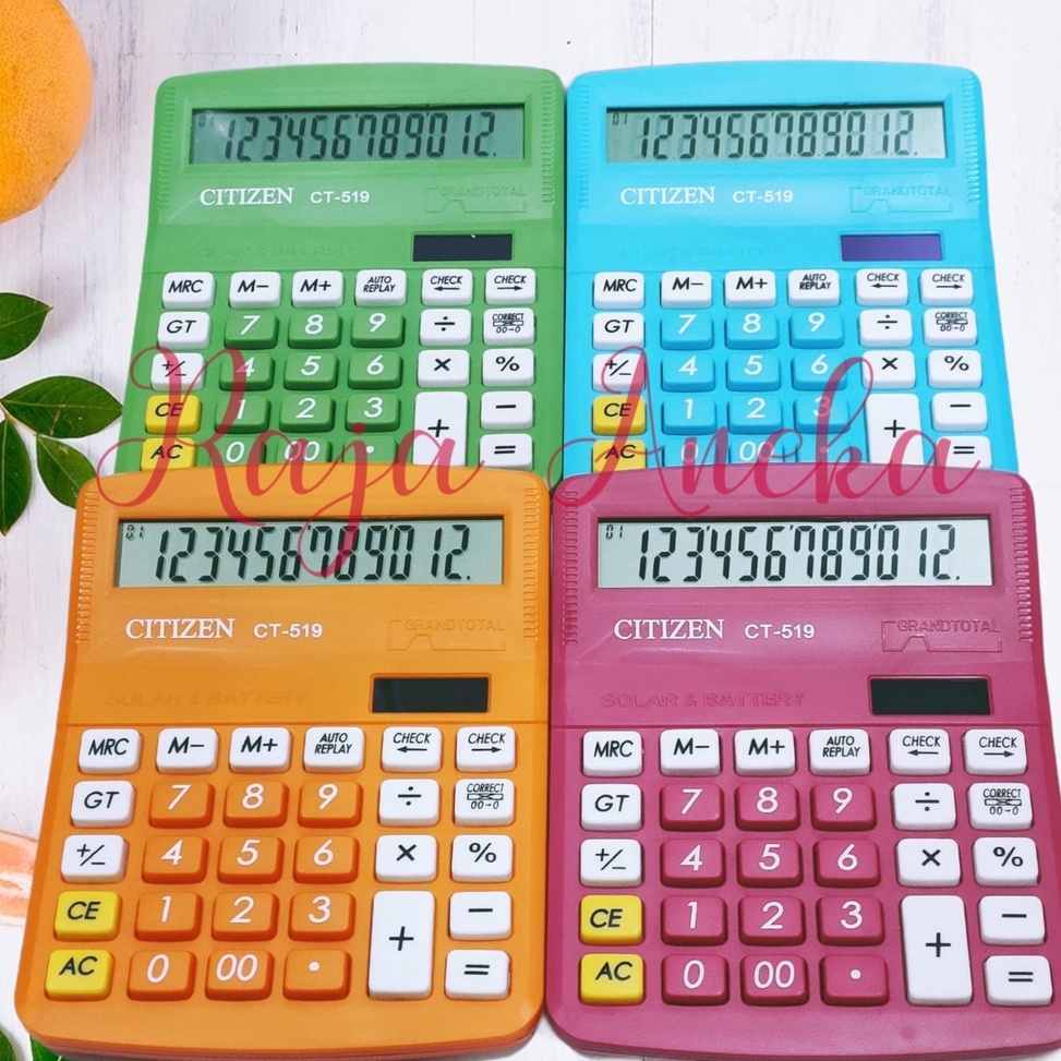 

KODE N7O2 Kalkulator Citizen 519 Warna CT519 KALKULATOR MEJA DAGANG CALCULATOR 12 DIGIT CT519 CITIZEN519