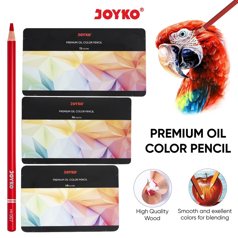 

KODE N3F6 Premium Oil Color Pencil Pensil Warna Joyko CPTC126