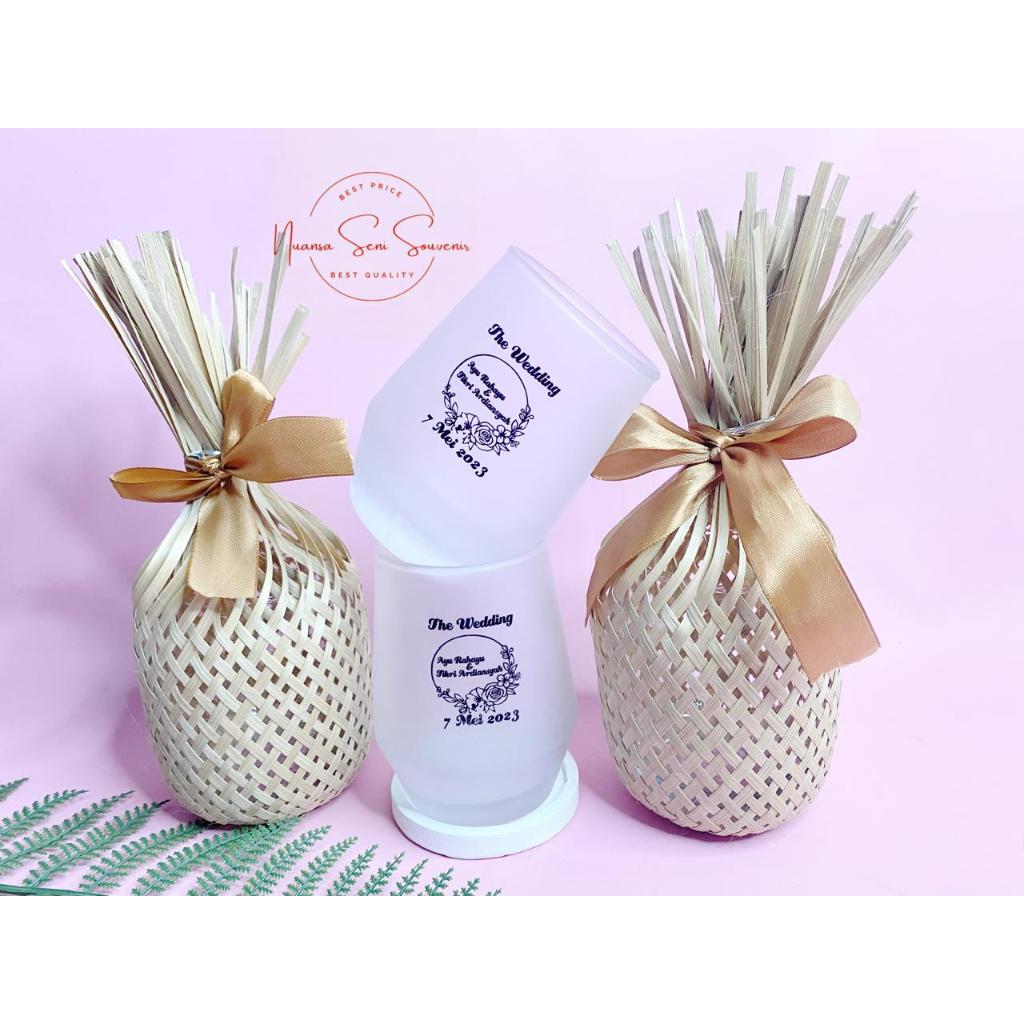 Souvenir Gelas Jus Florida Citinova Mug Cafe Gelas Cangkir Minum Wine Kaca Doff Sablon