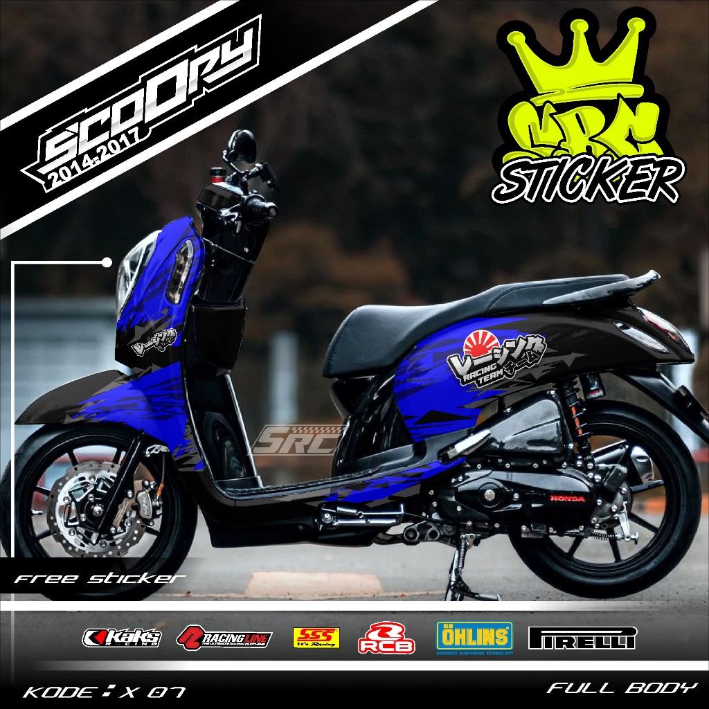 COD Sticker Decal Full Body Motor Honda Scoopy Fi Lama 2014 2015 2016 2017 Decal Sticker Scoopy Gamb