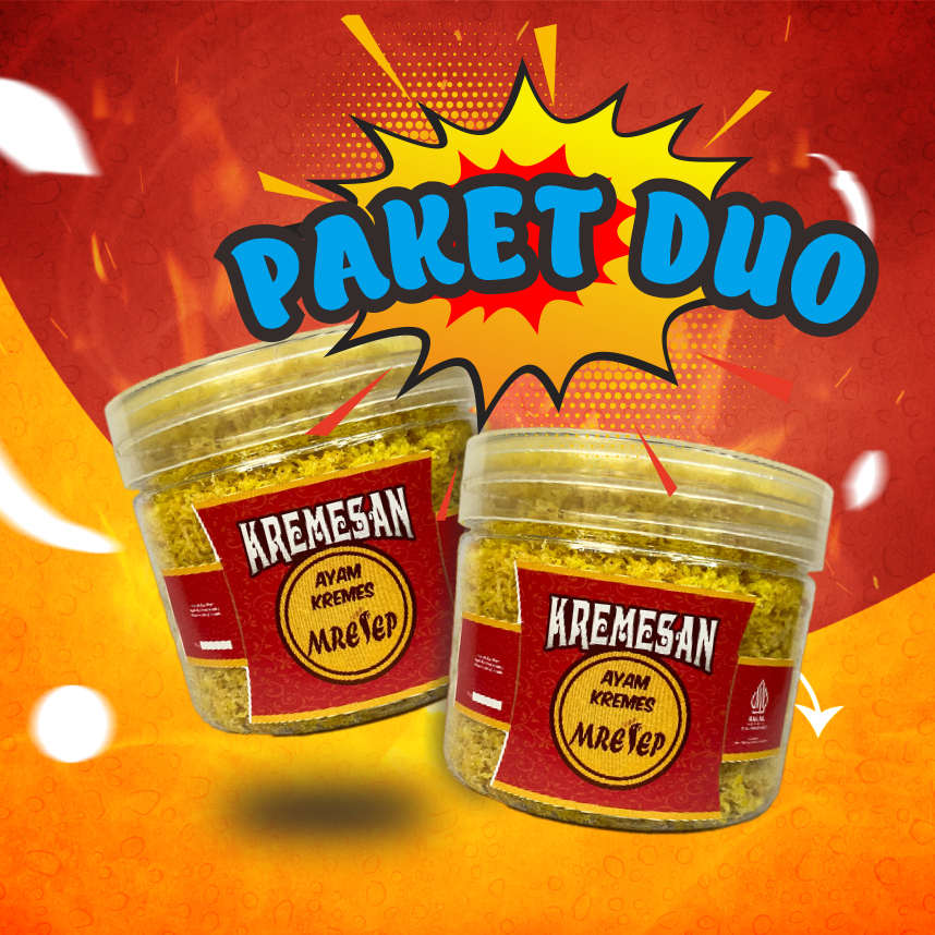 

PAKET DUO KREMESAN AYAM SUPER KRIUK GURIH KALDU ASLI 150gr