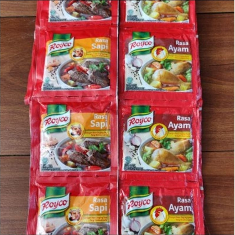 

Royco Ayam/Sapi 1 renceng isi 12 sachet Bumbu Penyedap Rasa Serbaguna