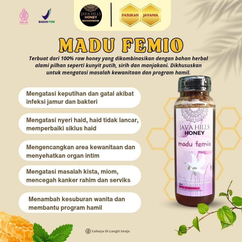 [ JAVA HILLS ] MADU FEMIO / MADU KHUSUS WANITA MEMBANTU MENGURANGI KEPUTIHAN