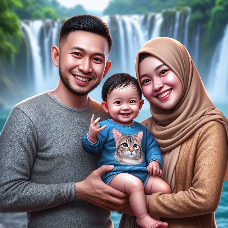 Edit Foto Wajah Karikatur AI | Keluarga