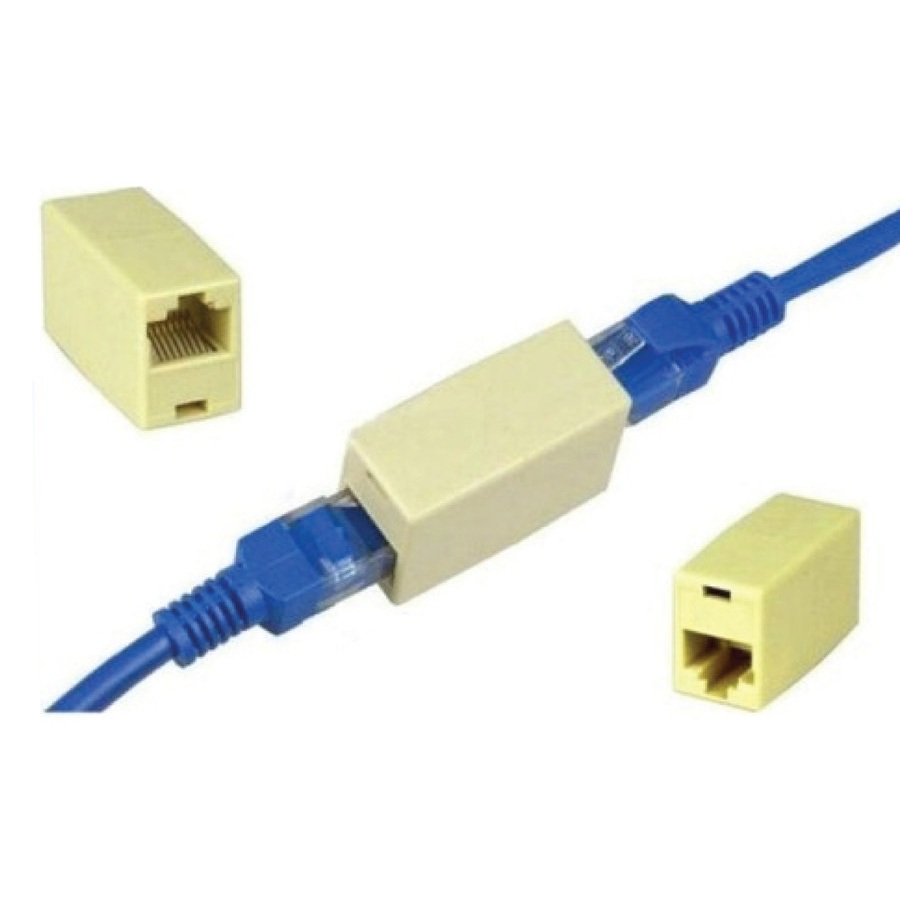 Barel RJ45 Penyambung Kabel Lan Female to Female - Sambungan Lan - Switch Lan
