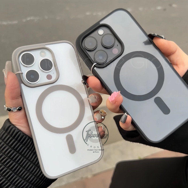 BEST SALE [+PACKING BOX ORI] PREMIUM SLIM MAGSAFE HYBRID HD CLEAR WITH COROLFULL CASE IPHONE X XR XS