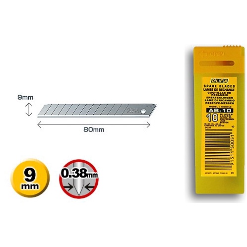 

KODE F9M6 OLFA Refill Pisau Cutter 9mm AB1 1pcspack Spare blade