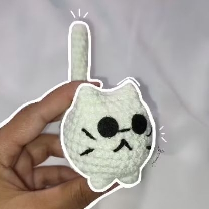 GOJO CAT/GETO CAT/CROCHET JUJUTSU KAISEN/GOJO KEYCHAIN/GETO KEYCHAIN/GANTUNGAN KUNCI RAJUT