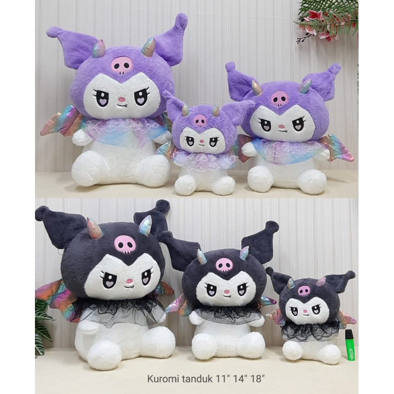 Boneka Kuromi Sayap Import - Boneka Sanrio Sayap