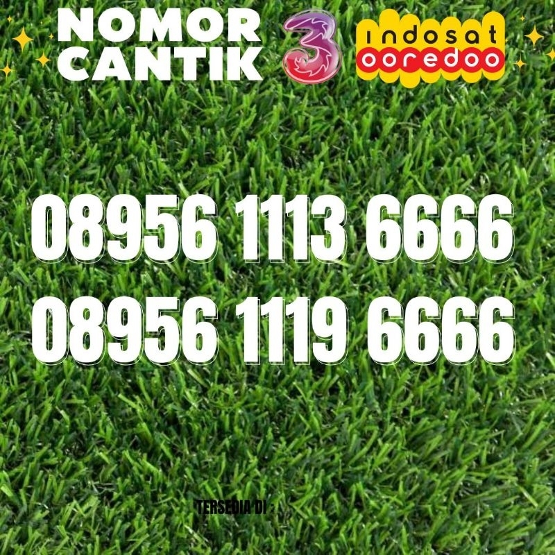 Nomor Cantik Indosat Tri 08956 1131 6666 - 08956 1119 6666