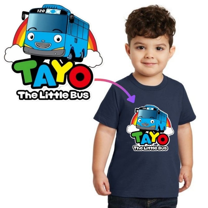 kaos anak bus tayo / baju atasan anak bus lucu keren