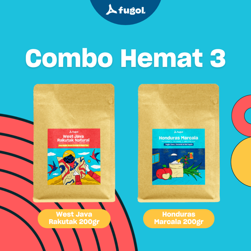 

Paket 3 Combo Hemat Biji Kopi Arabika Fugol Specialty Coffee
