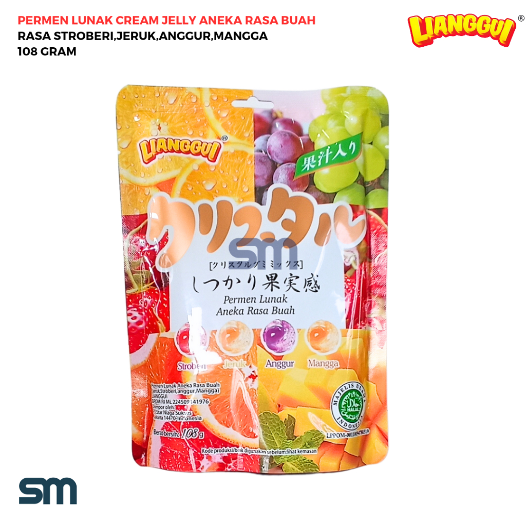 

LIANGGUI PERMEN LUNAK CREAM JELLY ANEKA RASA BUAH 108 GRAM