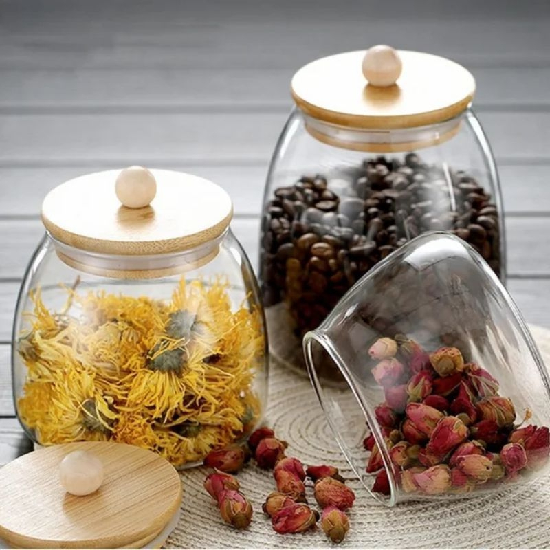 Toples Kaca Kue Kering Kedap Udara Premium