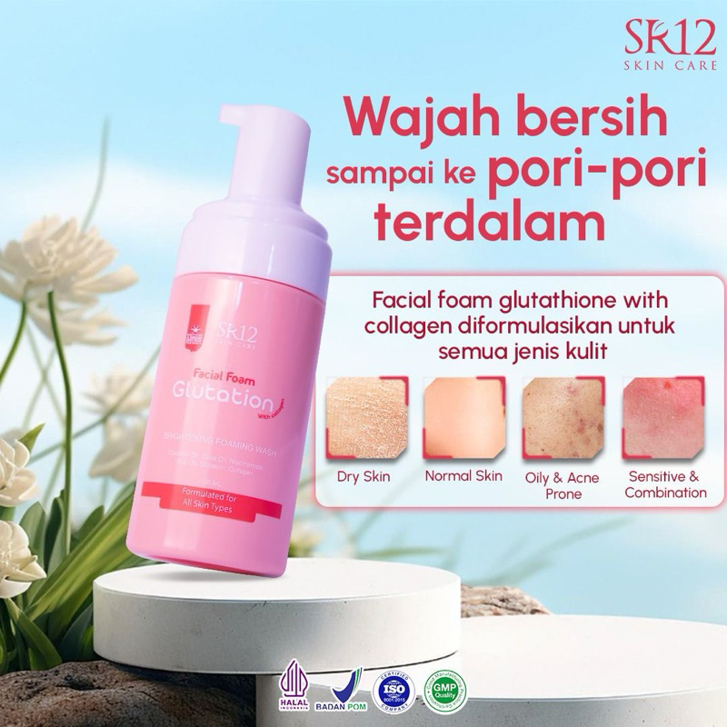 Facial Goam Glutation SR12 Mengandung Glutation dan Collagen