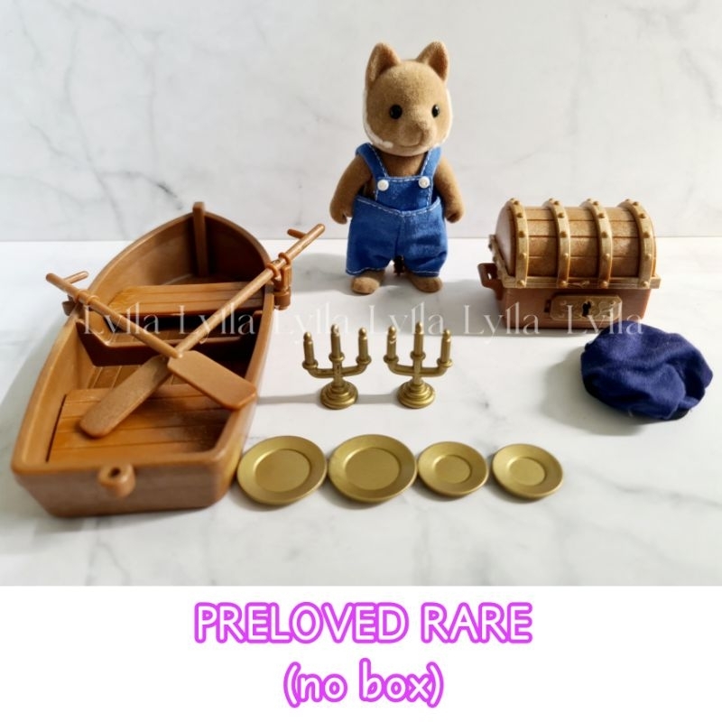 Preloved Rare Sylvanian Families Captain Seadog Riverboat Set