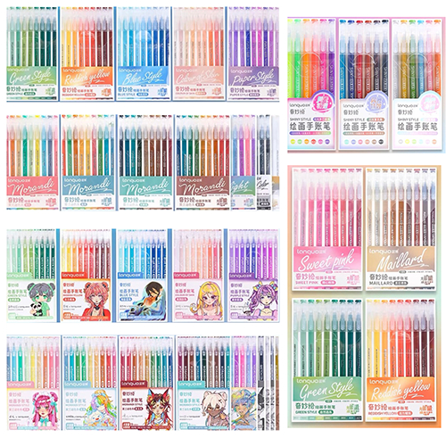 

9pc Gel Pen Pulpen Gel 0.5 mm Morandi Colors Pen Berbagai Macam Warna Pulpen Warna Warni Art Supplies Alat Tulis barang aesthetic