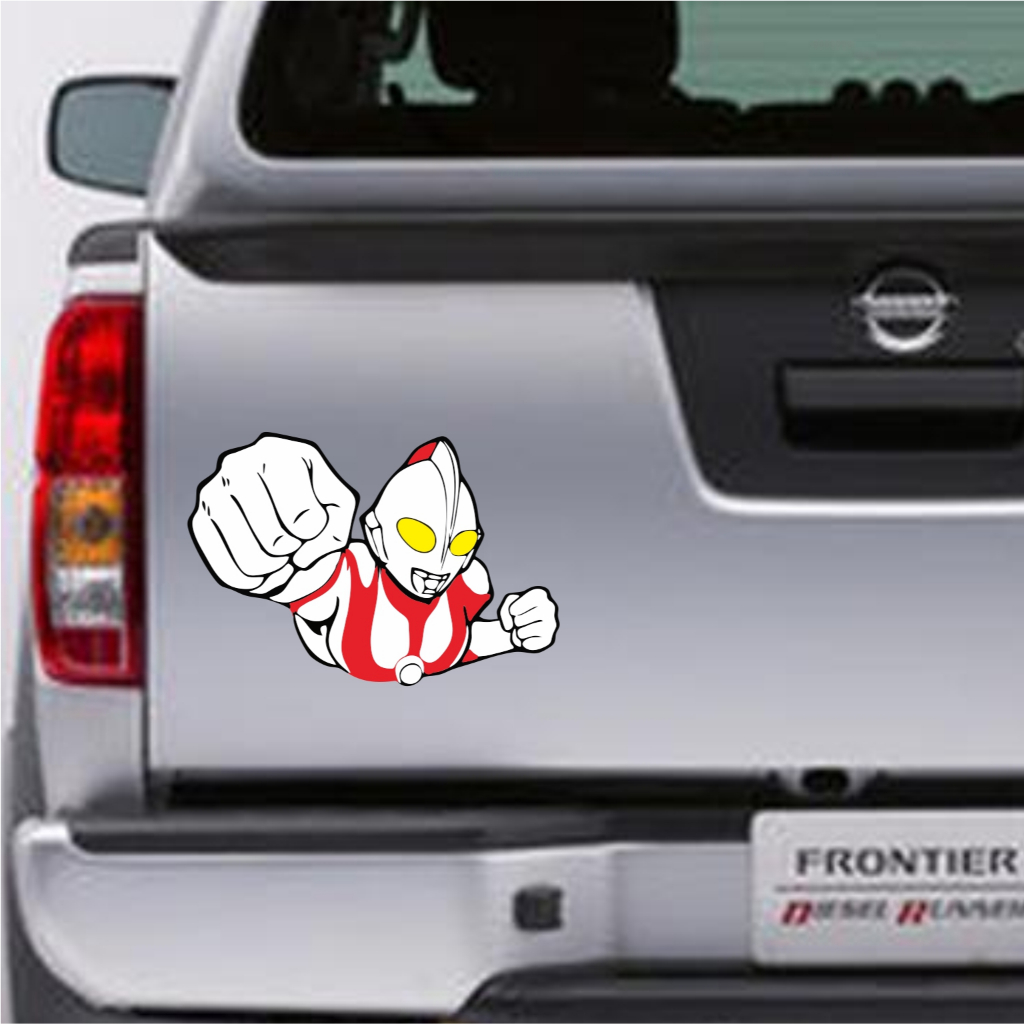 CUTTING STICKER MOBIL ULTRAMAN STIKER BAGASI MOBIL MURAH BERKUALITAS
