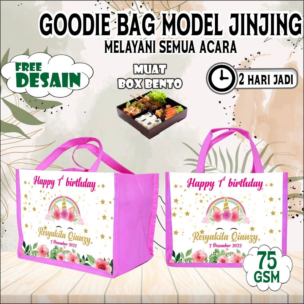 

Goodie bag karakter Anak/Ukuran BENTO 25x20x20/ Tas kado / Tas promosi /Tas hampers /Tas ultah jerapa mix/goodie bag ulang tahun anak/tas goodie bag