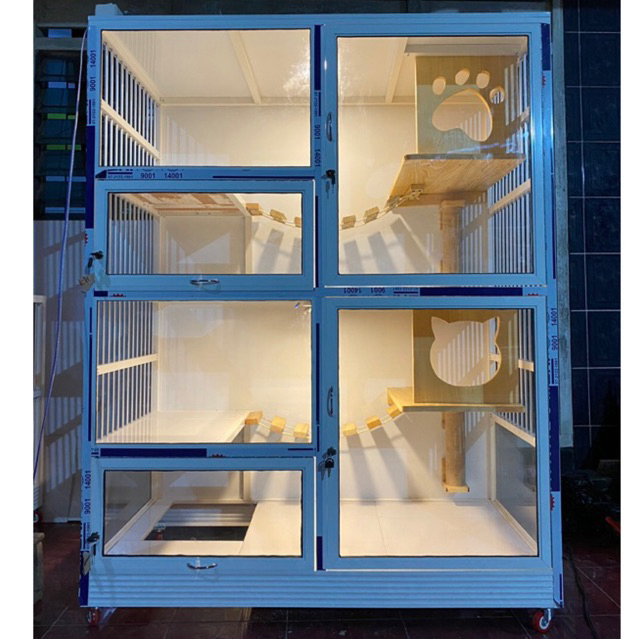 Kandang kucing premium/kandang 2 pintu murah/kandang kucing cat room