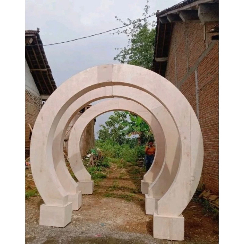 Pintu masuk pelaminan backdrop pintu masuk pernikahan pintu get gawangan dekorasi pergola