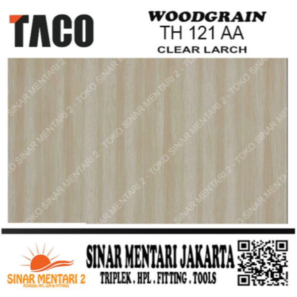 TACO HPL WOODGRAIN TH 121 AA CLEAR LARCH