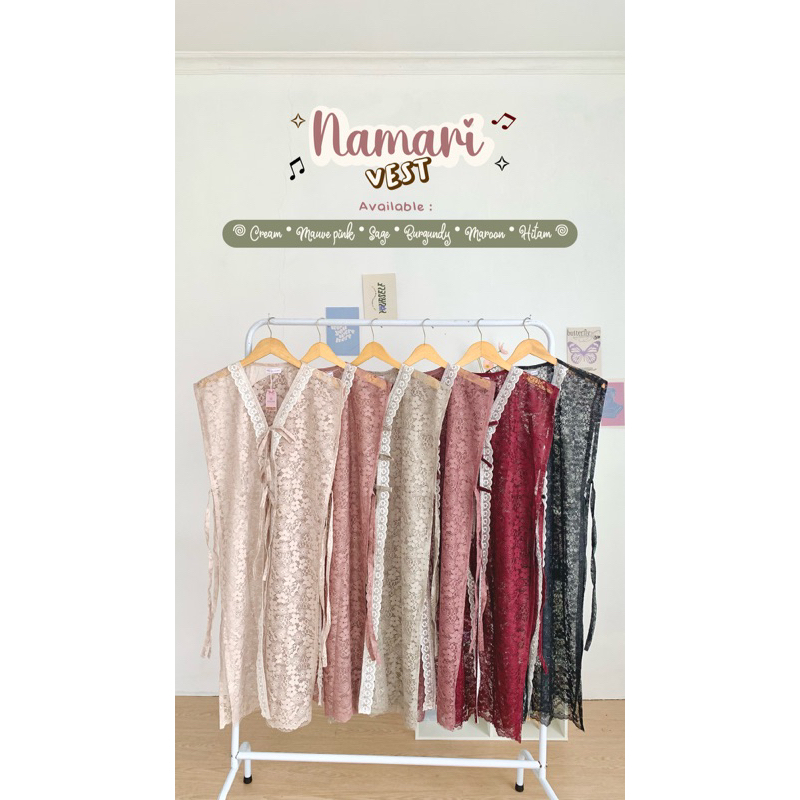 (Otentik) Namari Long vest | long outer | lace vest | outer brokat