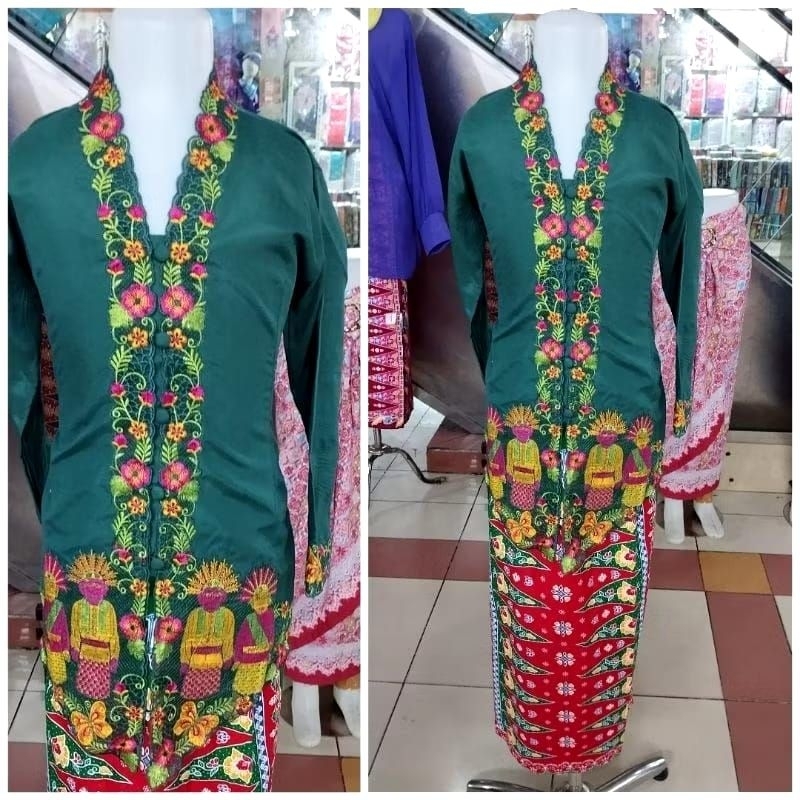 Setelan kebaya encim anak ondel // kebaya encim anak anak // kebaya encim motif ondel // kebaya enci