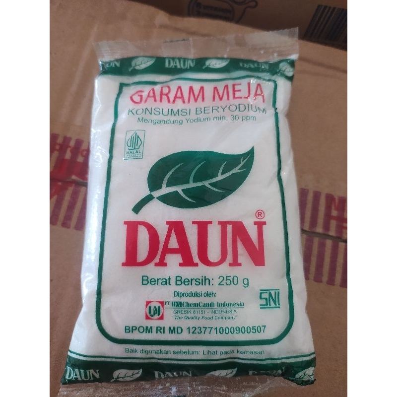 

Garam Meja Cap Daun 250 gr
