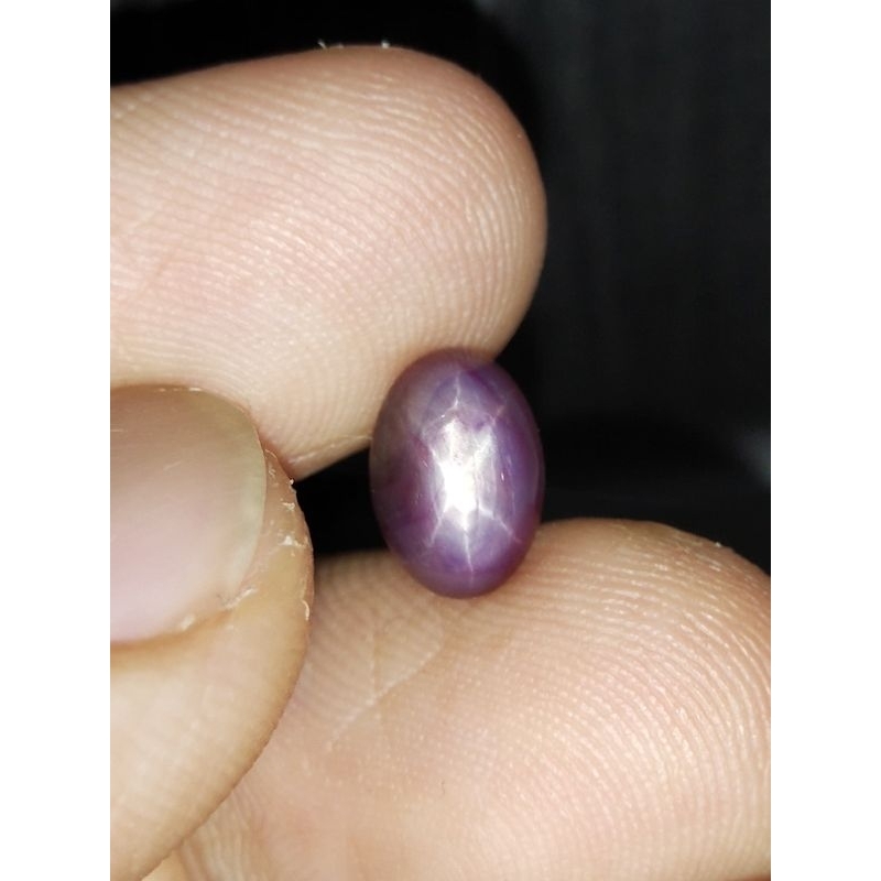 Natural Ruby Star 9 x 6 x 4 mm 2.4 Ct Merah Delima Birma Color Oval Cabochon Super Code 1449 Batu Pe