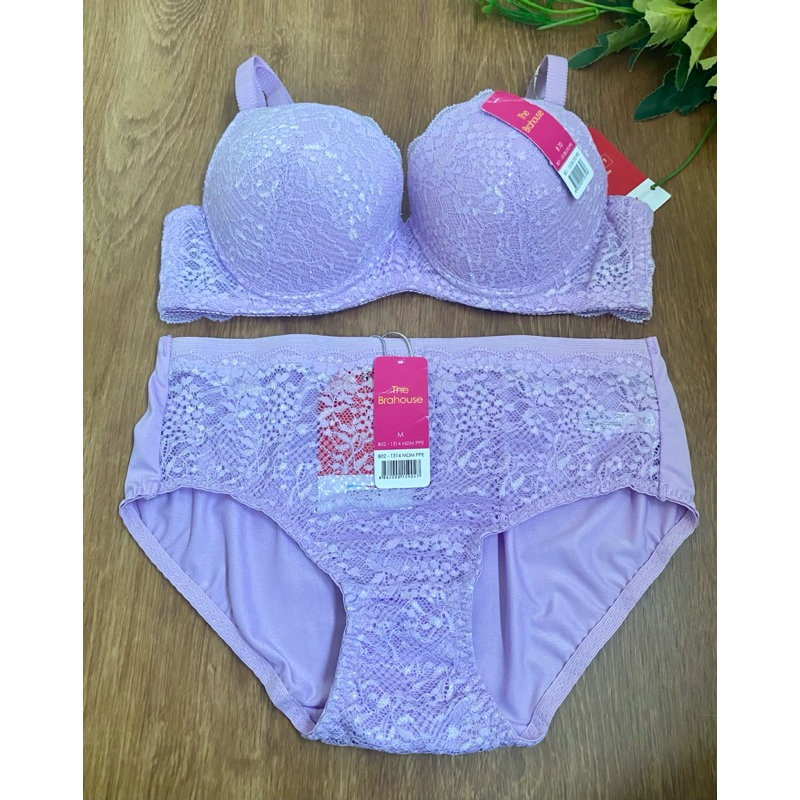 THE BRAHOUSE SET BRA + PANTY (PUSH UP BRA BERKAWAT SIZE 32B/B70 PANTY SIZE M)