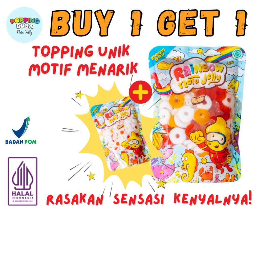 

Jelly Aneka Karakter Motif Donat | Untuk Topping Minuman – Popping Boba Nata Jelly