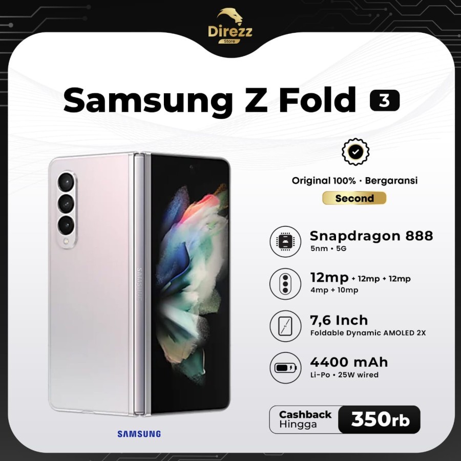 SEIN Samsung Galaxy Z Fold 3 5G 12/512GB 12/256GB Second Original
