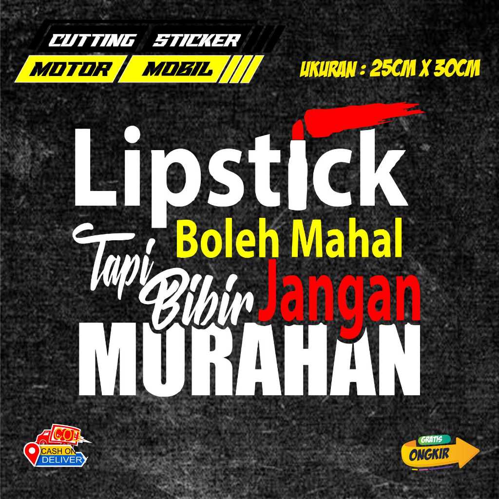 STIKER KATA KATA UNTUK MOBIL PICKUP/TRUCK/L300 STIKER KATA KATA KEREN