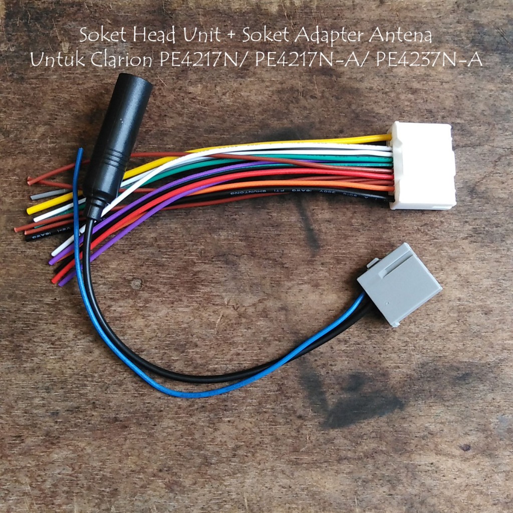 Soket Head Unit Clarion PE 4237N-A Tape Bawaan Nissan New Livina dan Nissan Serena