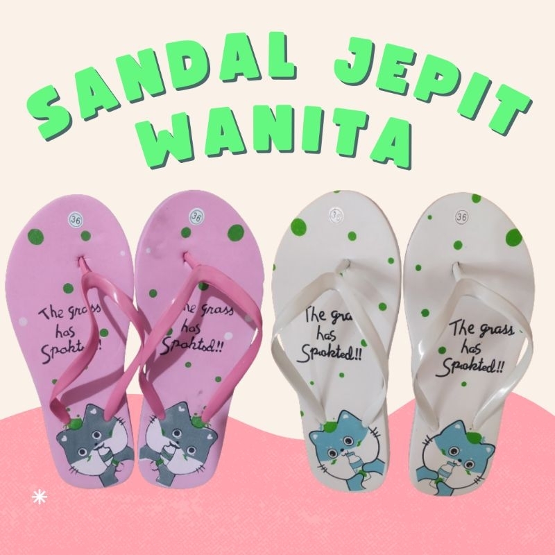 Sandal Jepit Wanita Motif Boneka / Sandal Wanita Keren / Sandal Rumah Wanita / Sandal Jepit Wanita