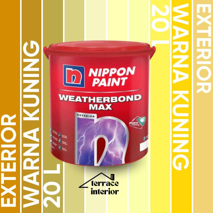 Cat Tembok Exterior Weatherbond Max Nippon Paint Warna Kuning 20 L