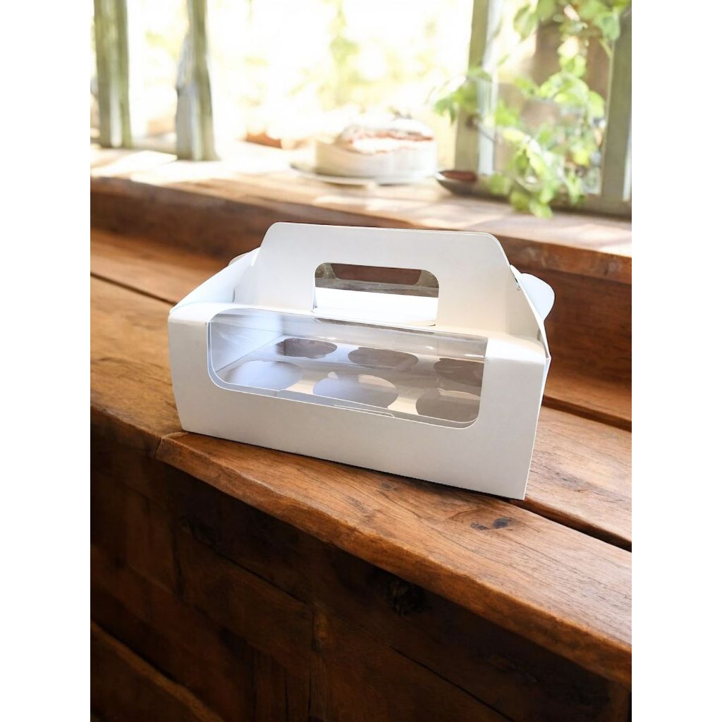 dus cupcake / box kue / packaging/kemasan tenteng cupcake isi 6 (40422)