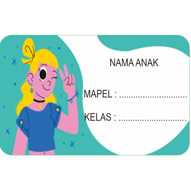 

Stiker Label Buku Pelajaran Anak Custom