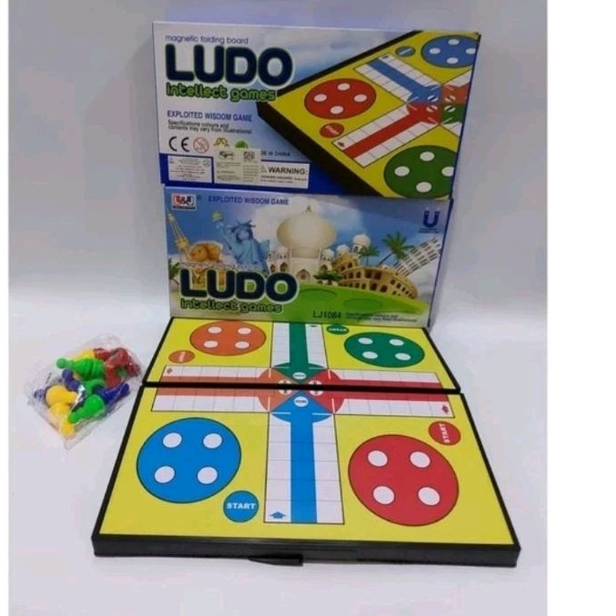 Ukuran 24*24 Cm Mainan Ludo Magnet Lipat LJ1084