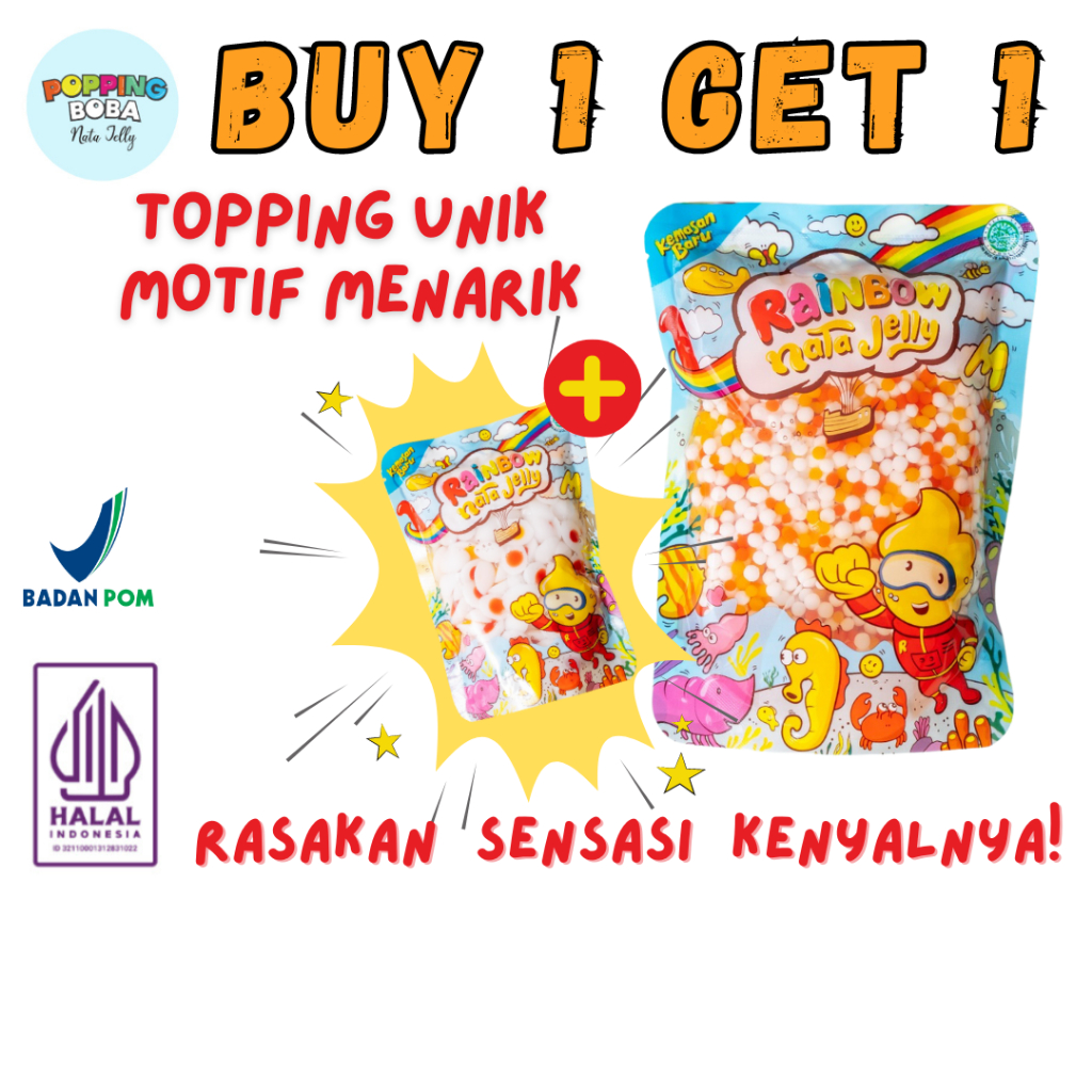 

Popping Boba Nata Jelly - Jelly Motif Mutiara Biasa | Topping Minuman