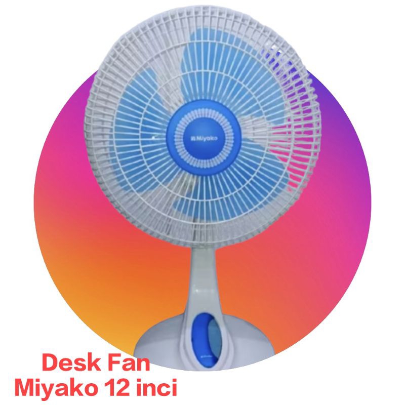 Kipas angin Meja Miyako 12 inci/Desk Fan 12" 2 in 1/Kipas Kad-1227 B