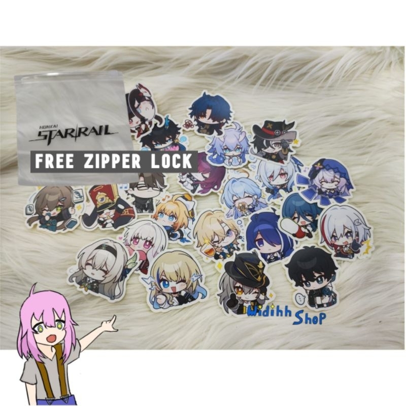 

15 Pcs Stiker Honkai Star Rail / Sticker In Pouch / Sticker / Stiker / Emote / Sticker In Zipper / Free Zipper / hsr / Hsr Sticker / Stiker 15 in 1